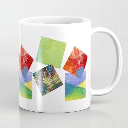 Painted squares jiggle - White Coffee Mug