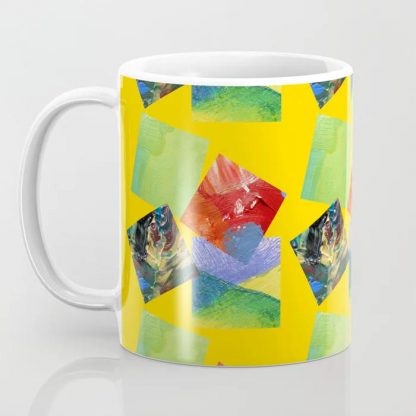 Painted Squares Jiggle - Yellow Coffee Mug